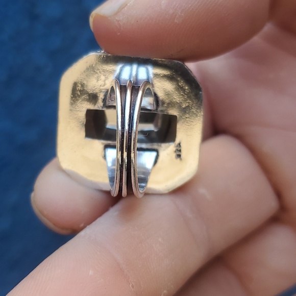 New Amazing Mystic Topaz 925 Silver Statement Ring. - Picture 13 of 16